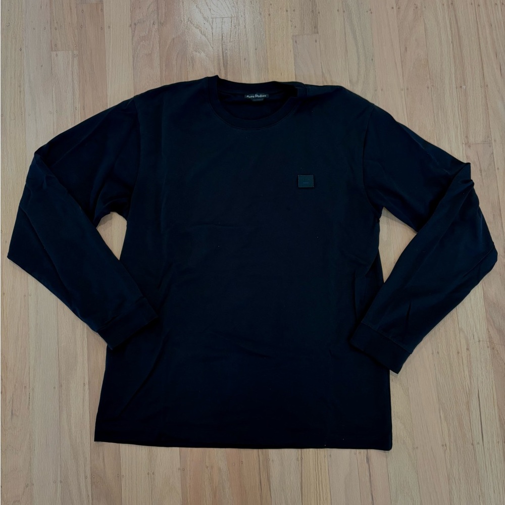 Acne Studios Long Sleeve Tee Classic Crew Neck black size M